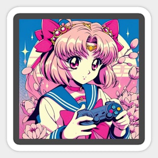 Girl anime gamer Sticker